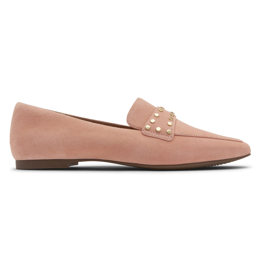 Rockport Womens Loafers Pink - Total Motion Laylani Studded - UK 427-UDBQXY